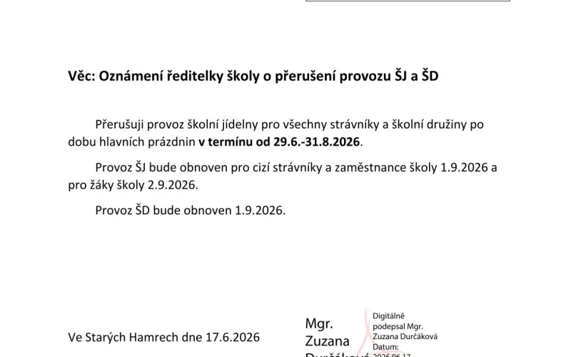 Oznámení