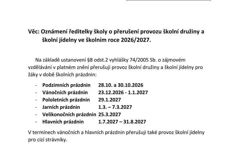 Oznámení