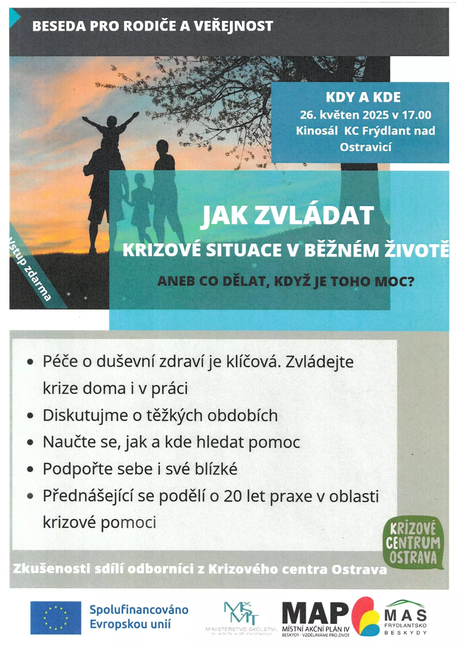 Beseda pro rodiče a veřejnosti