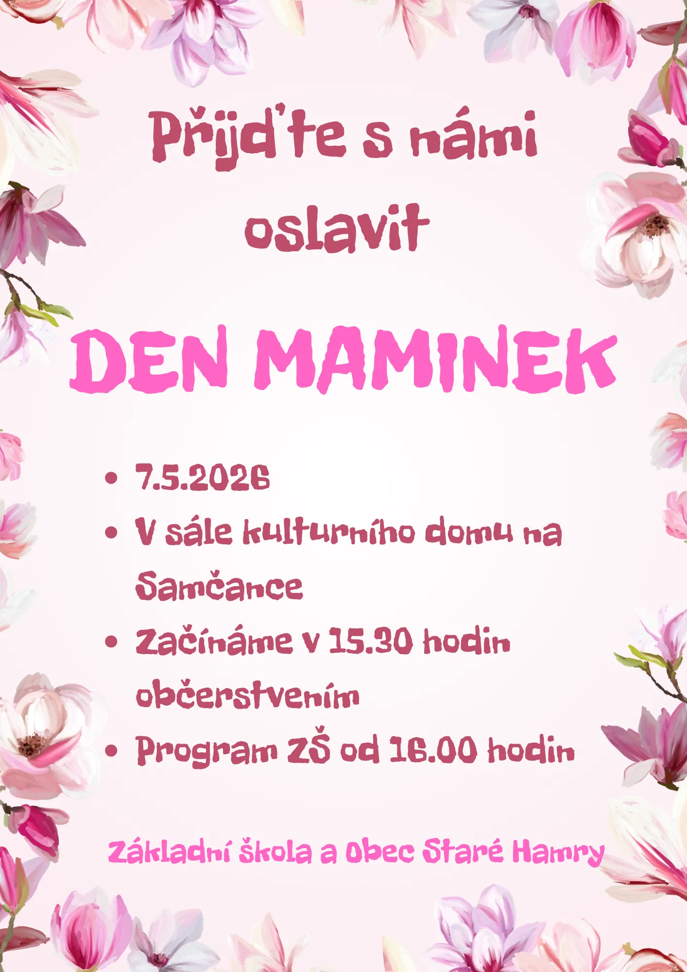 Pozvánka- Den matek